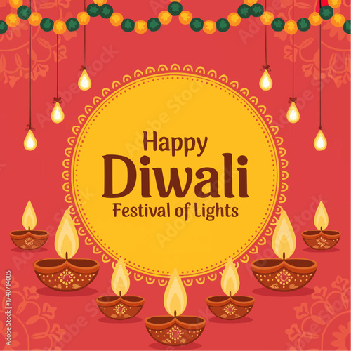 Diwali festival background 