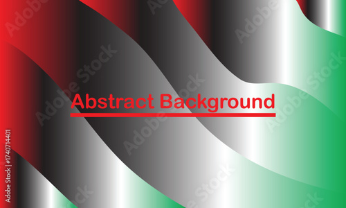 Modern abstract background with smooth gradient transitions of red black green and white colors