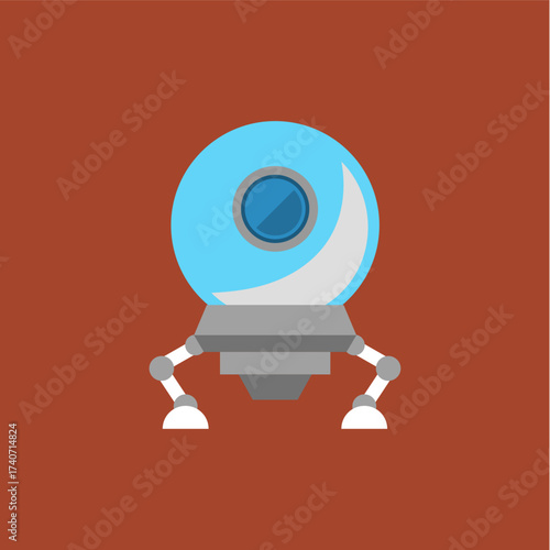 Robot icon logo flat vector design