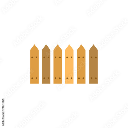 Fence icon logo flat vector design