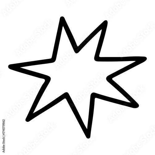 Cute star in doodle style