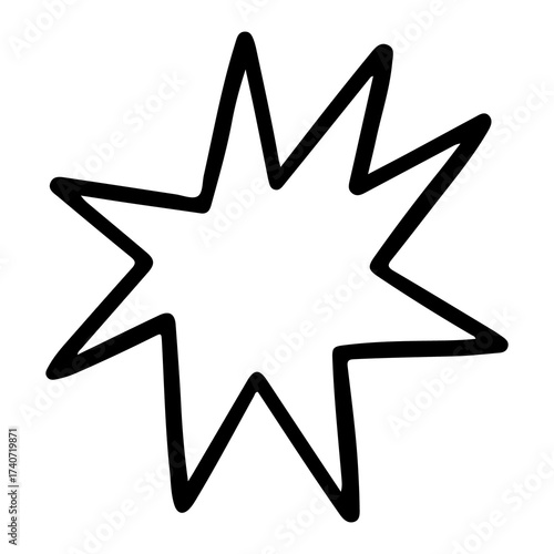 Cute star in doodle style