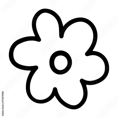 Cute doodle flower