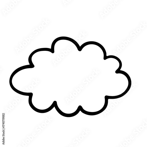 Cute doodle cloud