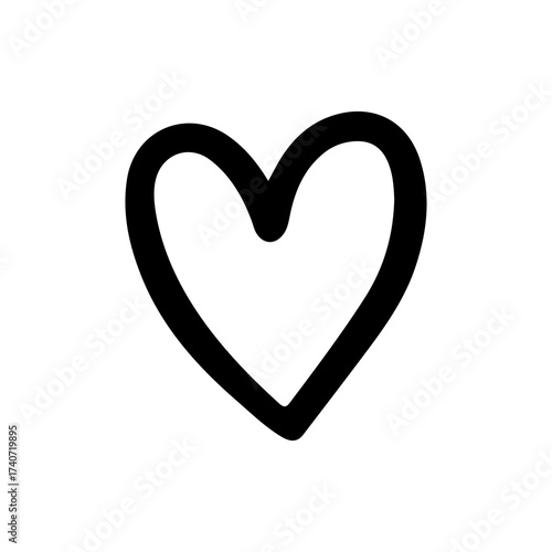 Cute doodle heart