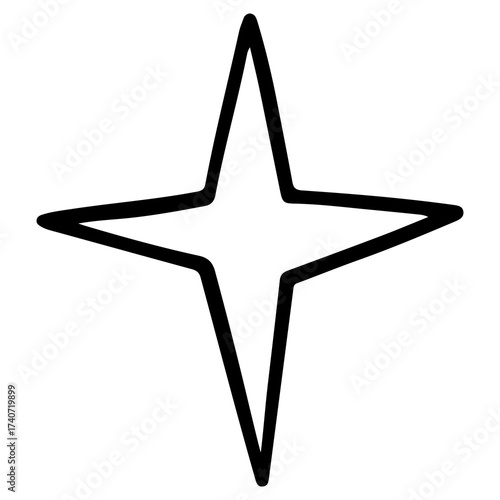 Cute star in doodle style