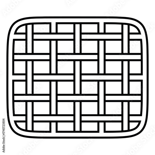 Basket weave pattern icon f...