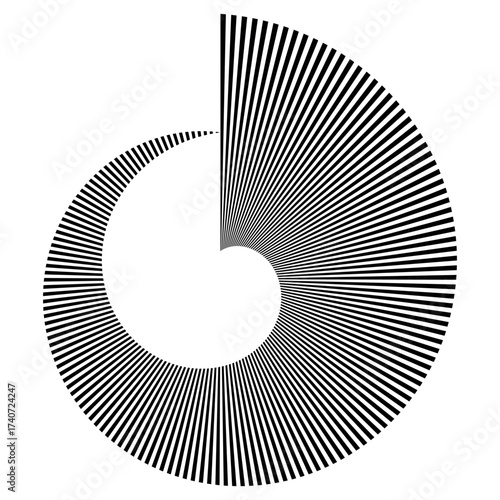 Radial spiral pattern for m...