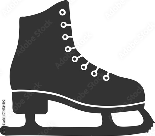 Black Ice Skate Boot