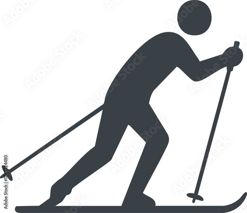 Cross Country Skier Vector