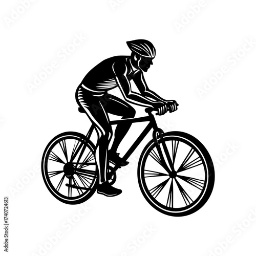 man on a bicycle
