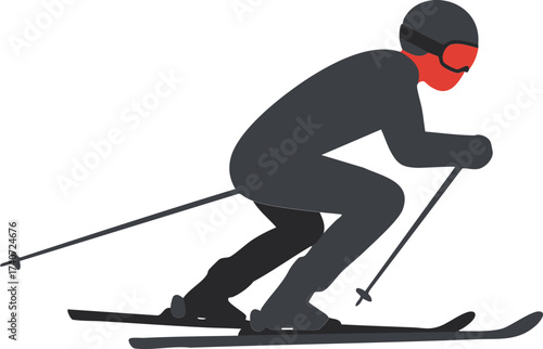 Alpine Skier Vector
