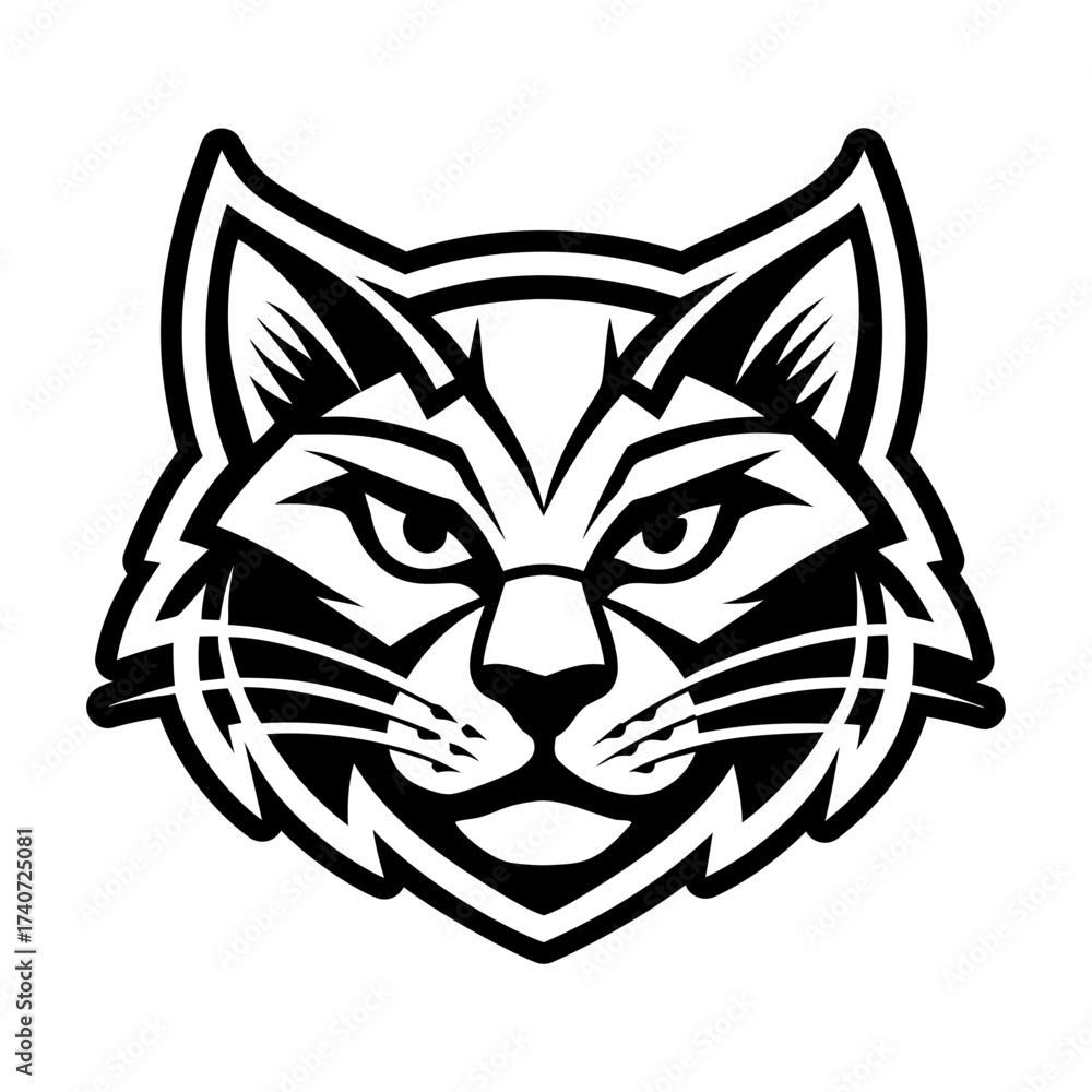 Fototapeta premium Solid style icon representing a feline symbol
