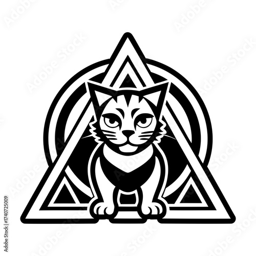 Filled style icon showing a cat face
