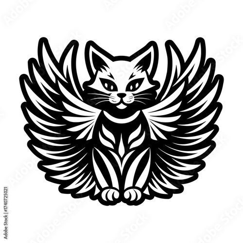 Glyph style icon showing a feline cat
