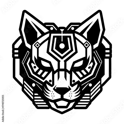 Glyph style icon showing cat head logo