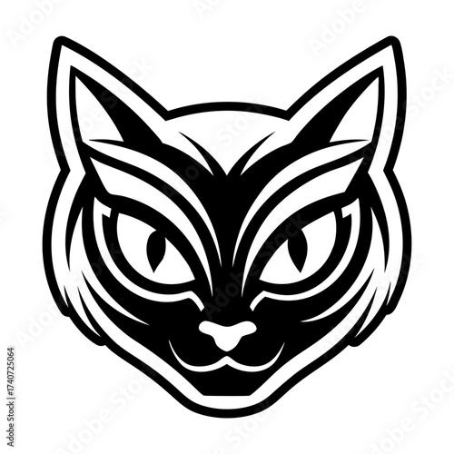 A glyph style icon depicting wild cat