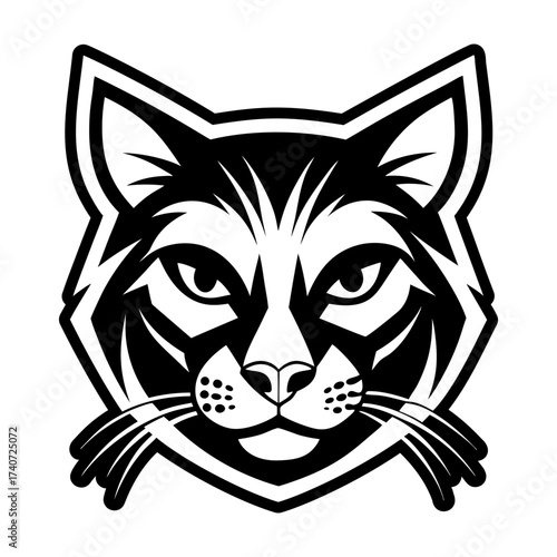 Glyph style icon showing a feline cat