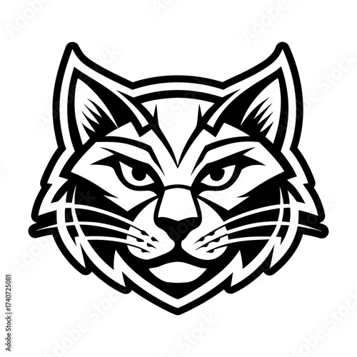 Solid style icon representing a feline symbol