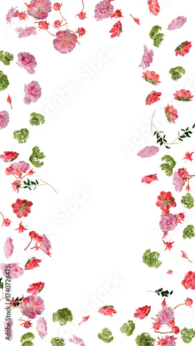 Wallpaper Mural Floral botanical frame elegant decor 3d render Torontodigital.ca