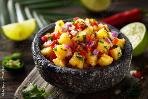 Vibrant Fresh Pineapple Salsa Dip