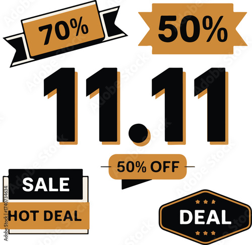 Large sale announcement with discounts and promotional offers displayed prominently