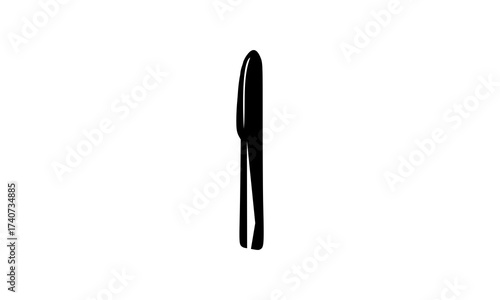 close up of a needle isolated on white, knife vector design