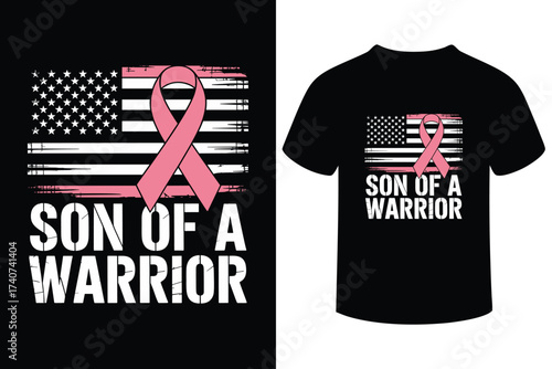 Son of a warrior breast cancer awareness t shirt design