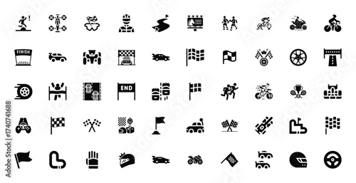 Diverse Collection of Racing and Sports Icons