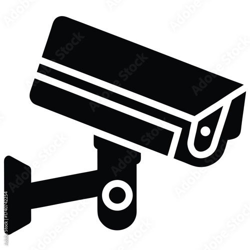 cctv camera vector icon on white background