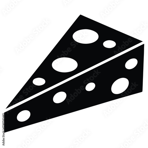 cheese wedge vector icon  on white background