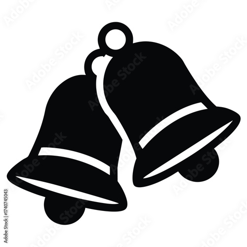 jingle bells vector icon on white background 
