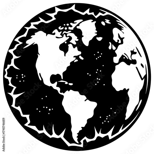 earth globe vector