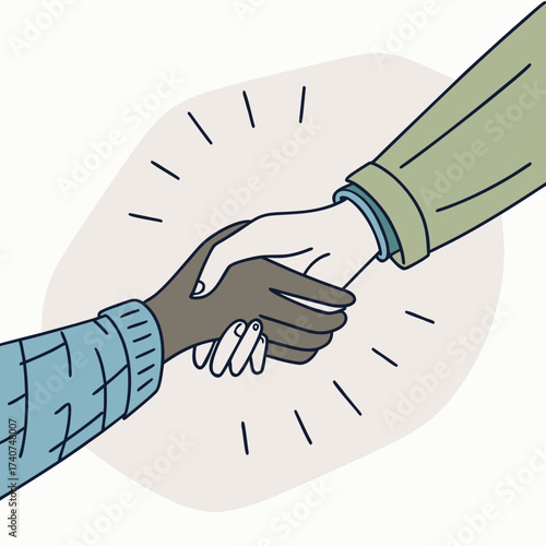 hand shake vector illustration