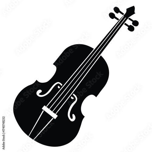 violin vector icon on white background