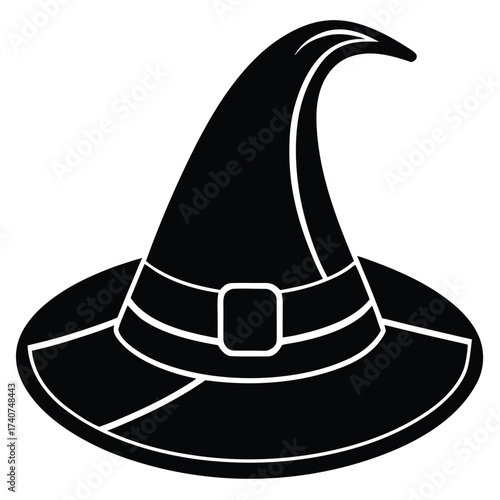 witch hat vector icon on white background