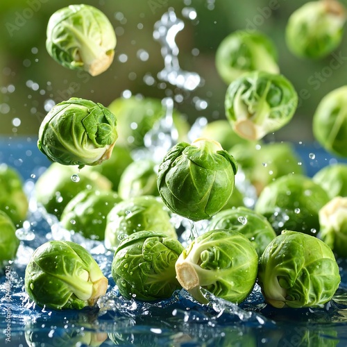 Wallpaper Mural Brussels sprouts in water Torontodigital.ca