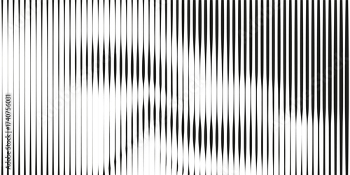 Abstract background with stripes of varying thickness. Halftone effect line pattern. Modern grunge pop art texture for posters, banners, covers, designs, labels, and stickers. Vector eps10