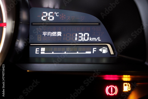 エコドライブのための自動車の燃費計