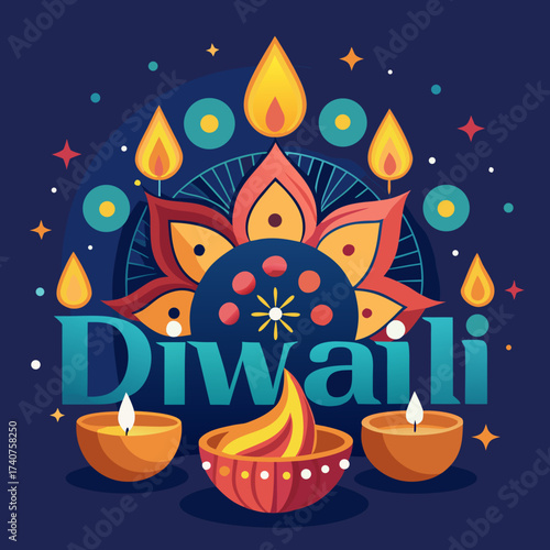 Diwali creative greetings wishes and social media post design