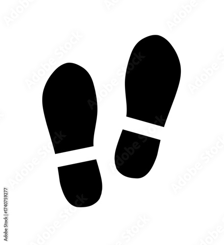 footprint icon vector on white background. shoe footprint icon