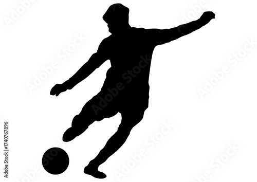 サッカー選手のシルエット31