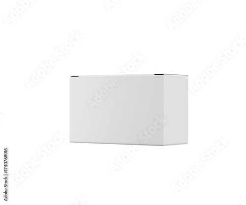 Wallpaper Mural Blank white rectangular box packaging for product mockup, 3d illustration Torontodigital.ca