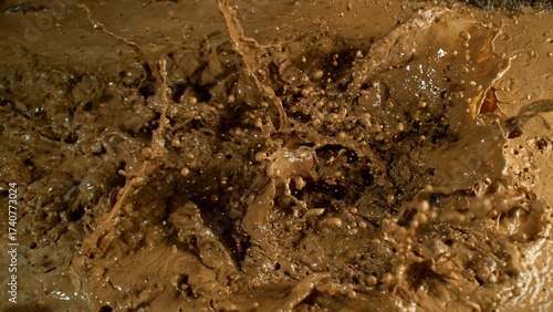 Freeze Motion Shot of Mud S...