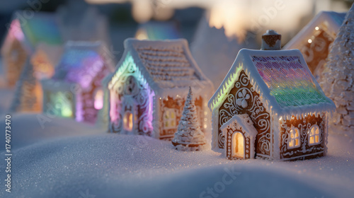 Gingerbread house with colo...