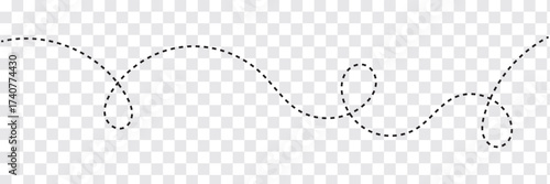Long squiggle dashed line