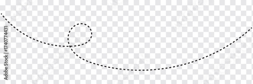 Long squiggle dashed line