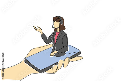customer service agent on phone, hand holding clip art preview