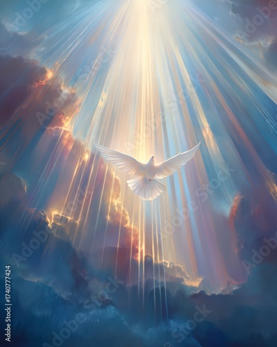 Vision of the Holy Spirit – Ethereal Dove and Divine Rays.