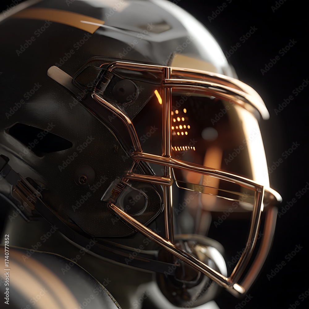 Fototapeta premium motorcycle helmet on the ground